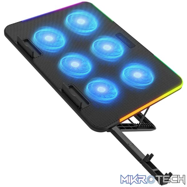 Laptop Cooling Pad 15.6" 6 x 60mm Fan Led 5 Level - LCP156 - Image 2